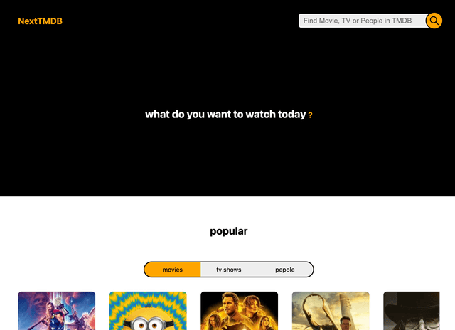 TMDB Next, Aplikacja